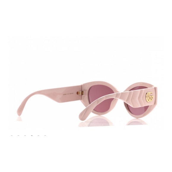 Gucci GG0809S Oversized Pink Quilted Cat Eye Sunglasses Pink Lens main image 10